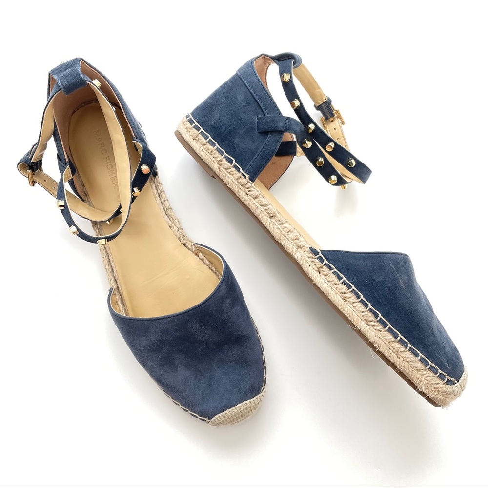 Marc Fisher Studded Suede Espadrille Sandals